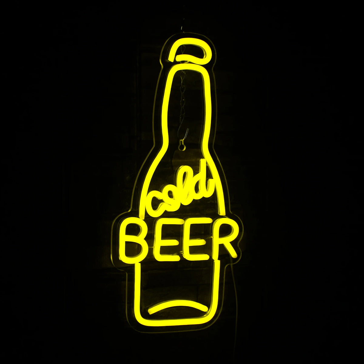 Cold Beer – Bierflasche – LED-Leuchtschild (5 V USB)