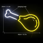 Hähnchenkeule – LED-Neonschild (5 V USB)