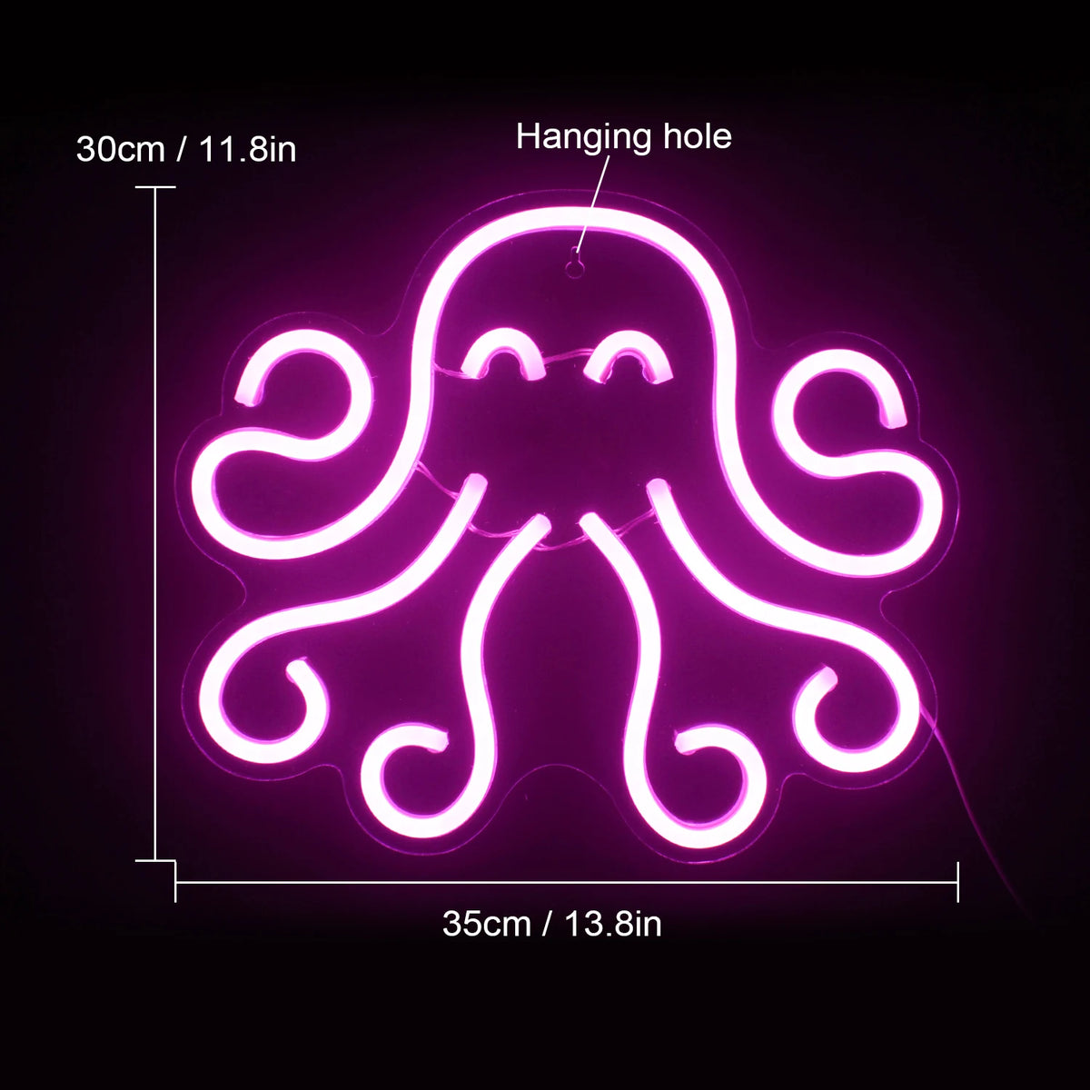 Oktopus – LED-Neonschild (5 V USB)