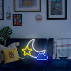 Mond und Stern – LED-Neonschild (5 V USB)