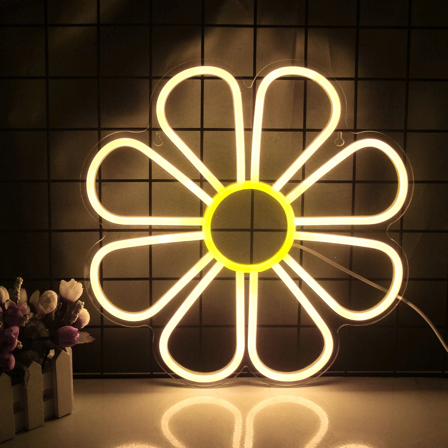 Flower 5V Mini USB LED Neon Sign - Budget Friendly