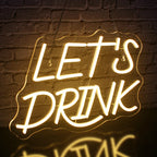 Let's Drink – LED-Leuchtschild (5 V USB)