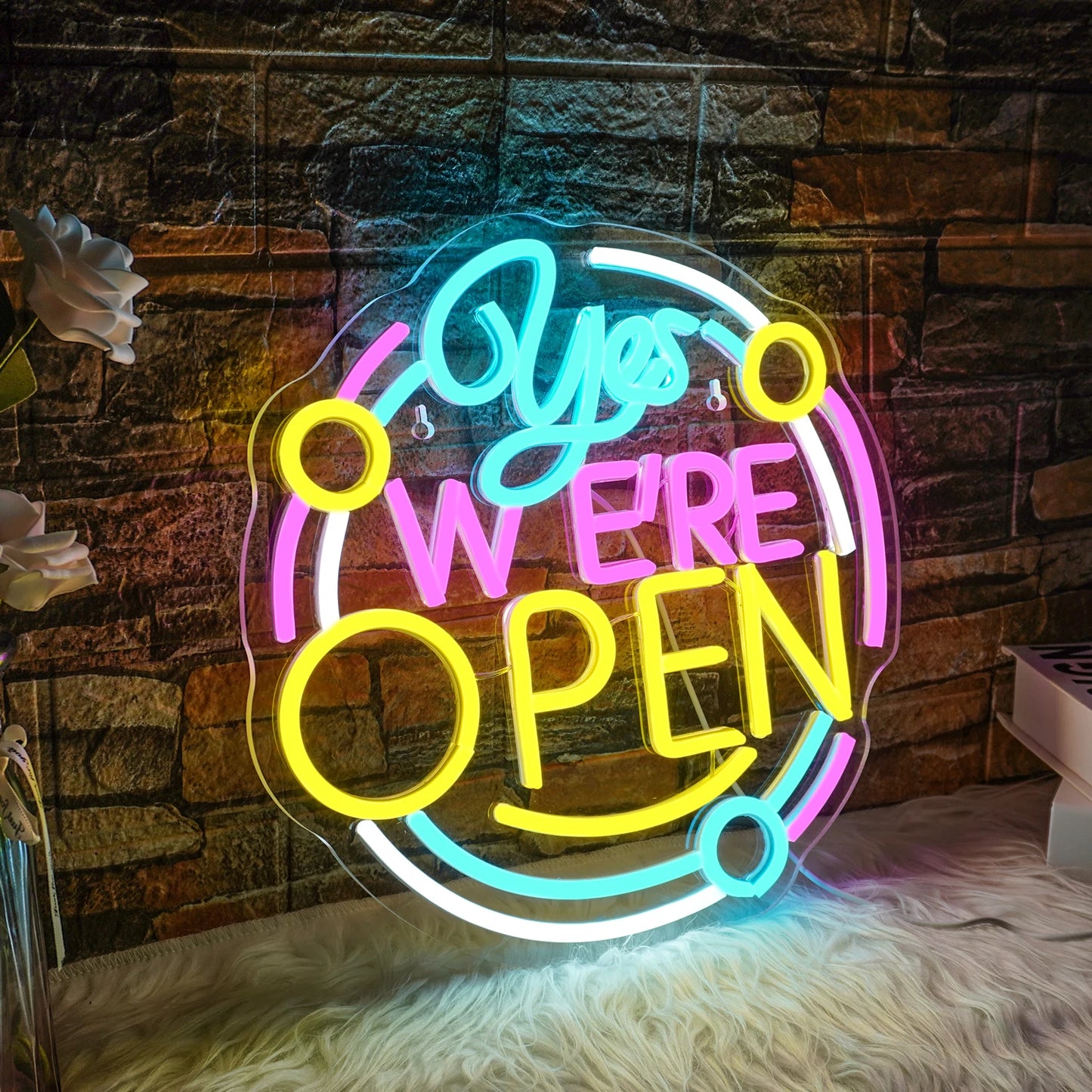 Yes We are Open 5V Mini USB LED Neon Sign - Budget Friendly