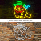 Cowboy Cat 5V USB LED Neon Sign - Budget Friendly