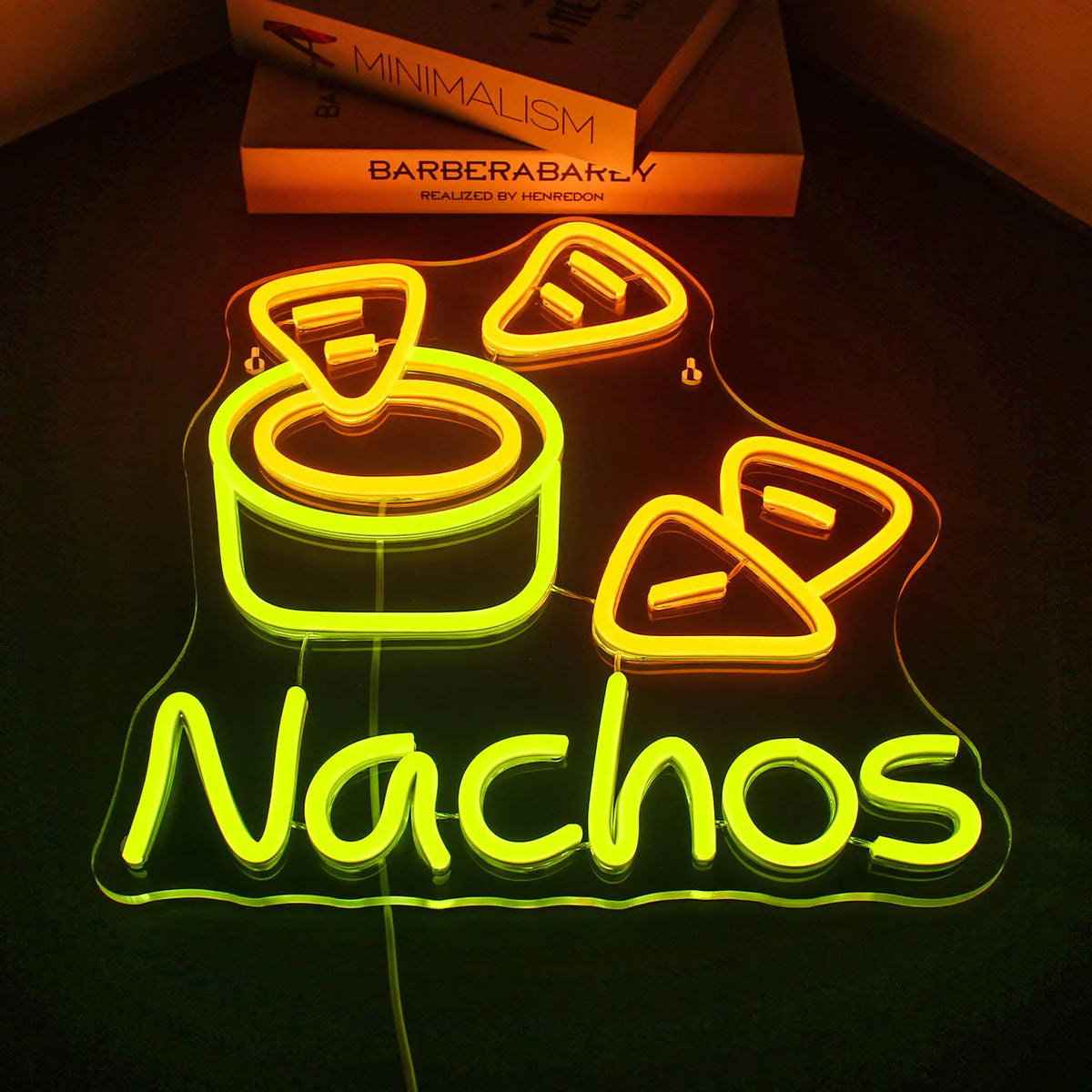 Nachos – Tortillachips und Dip – LED-Leuchtschild (5 V USB)