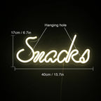 Snacks – LED-Leuchtschild (5 V USB)