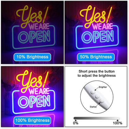 Open 5V Mini USB LED Neon Sign - Budget Friendly