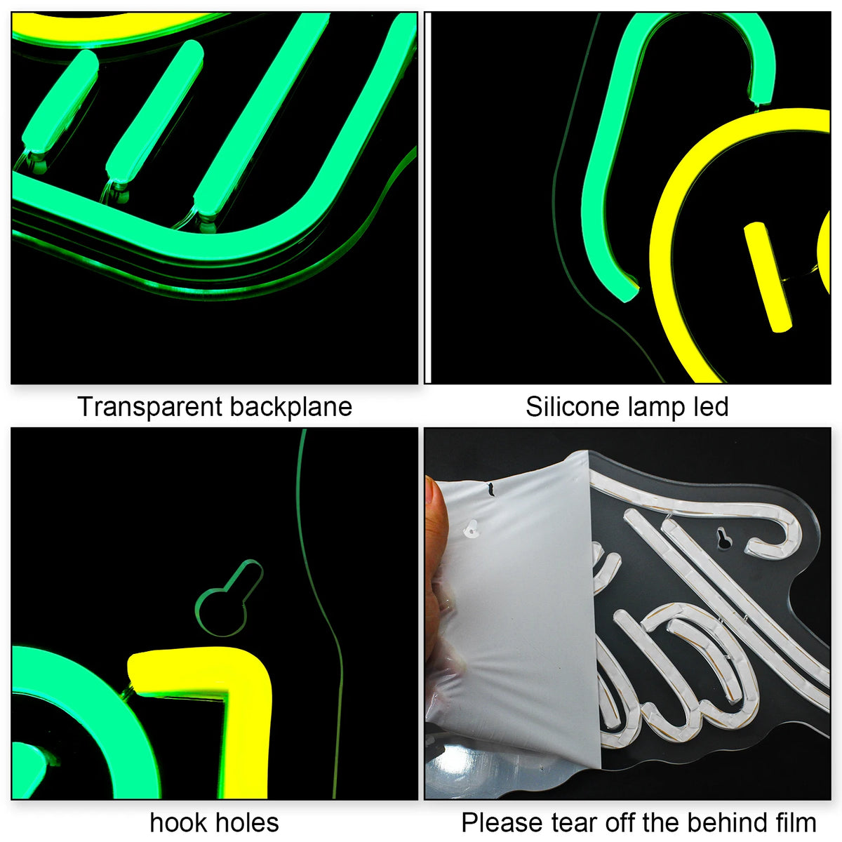 Gitarre spielender Cowboykaktus – LED-Neonschild (5 V USB)