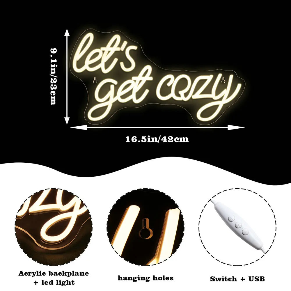 Let’s Get Cozy – LED-Neonschild (5 V USB)