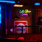 Let's Glow Crazy – LED-Neon-Schriftzug (5 V USB)