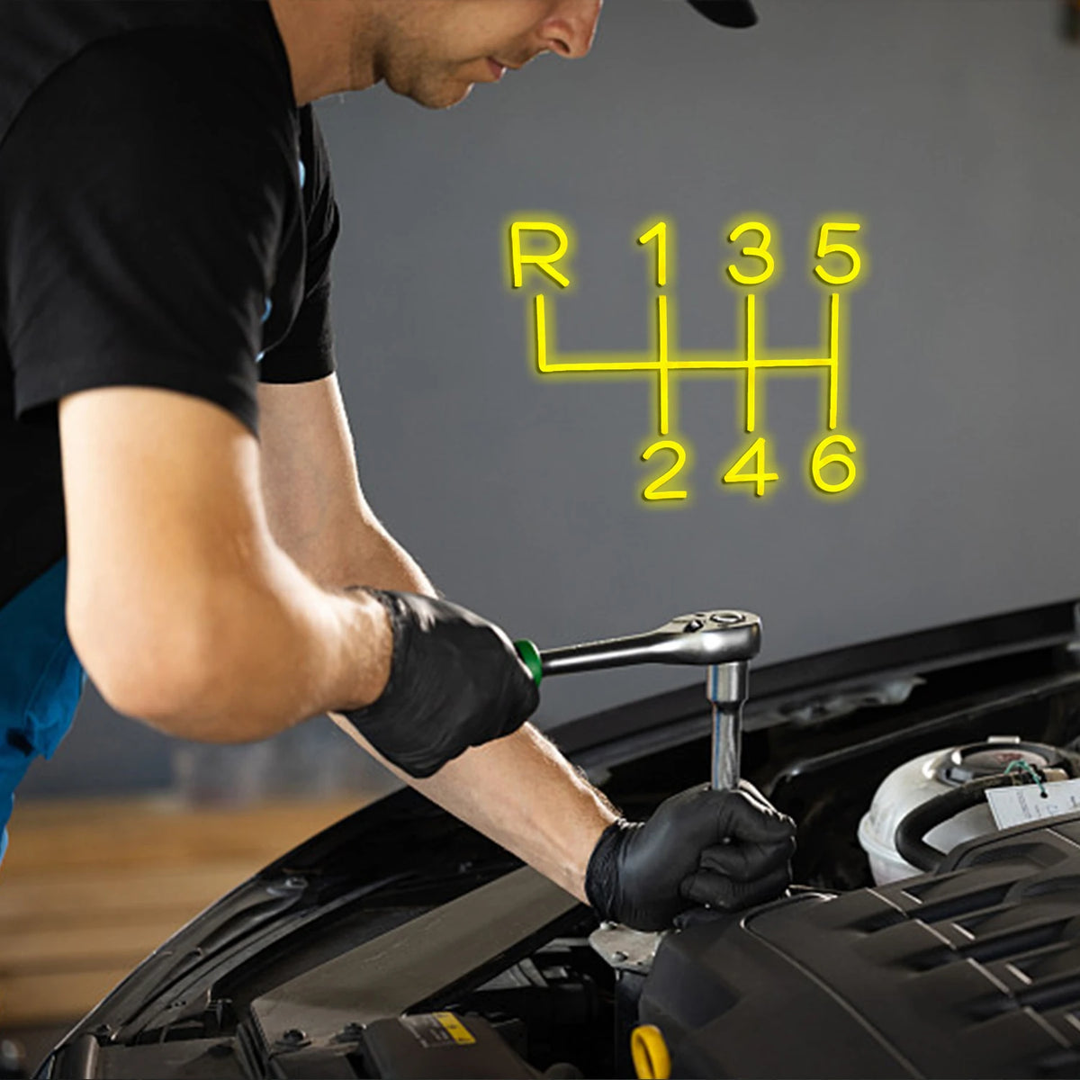 Car Gearbox 5V USB LED Neon Sign - Budget Friendly