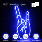 Rock-Handzeichen – LED-Neonschild (5 V USB)