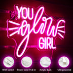 You Glow Girl 5V USB LED Neon Sign - Budget Friendly