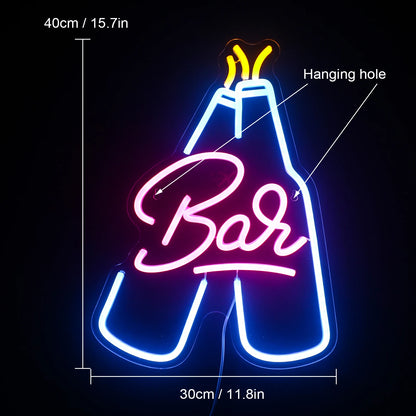 Bar 5V Mini USB LED Neon Sign - Budget Friendly