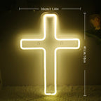 Cross 5V USB LED Neon Sign - Budget Friendly