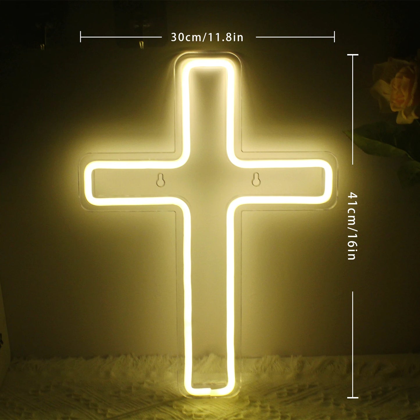 Cross 5V Mini USB LED Neon Sign - Budget Friendly