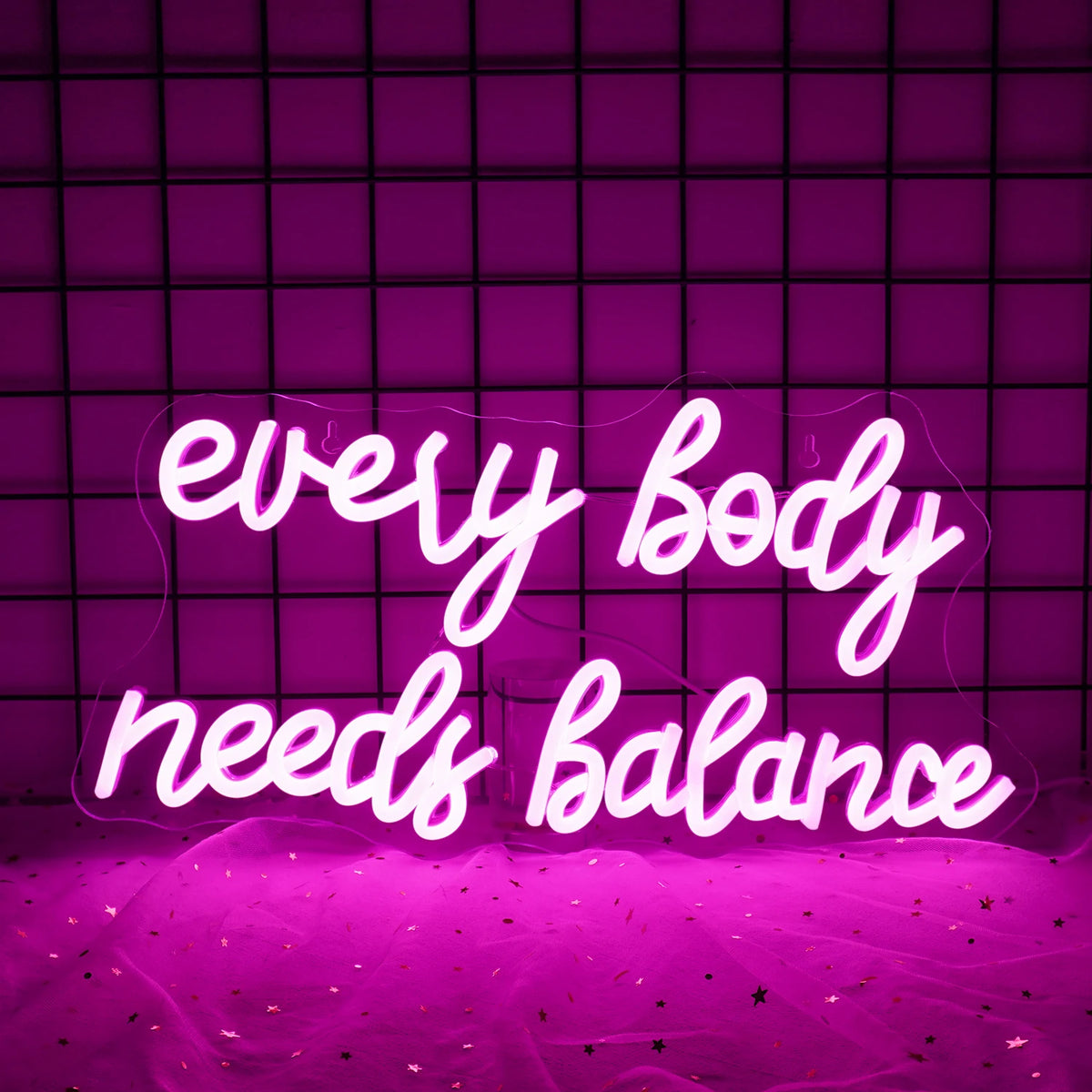 Every Body Needs Balance – LED-Neon-Schriftzug (5 V USB)