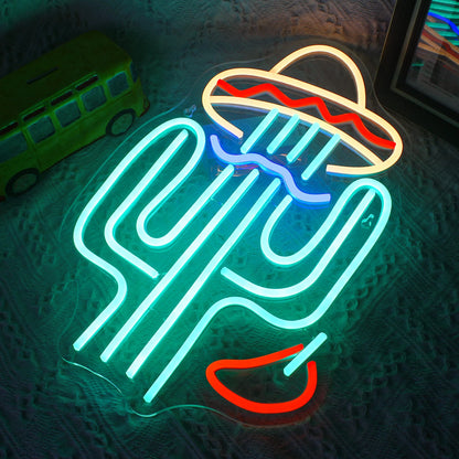 Cactus 5V Mini USB LED Neon Sign - Budget Friendly