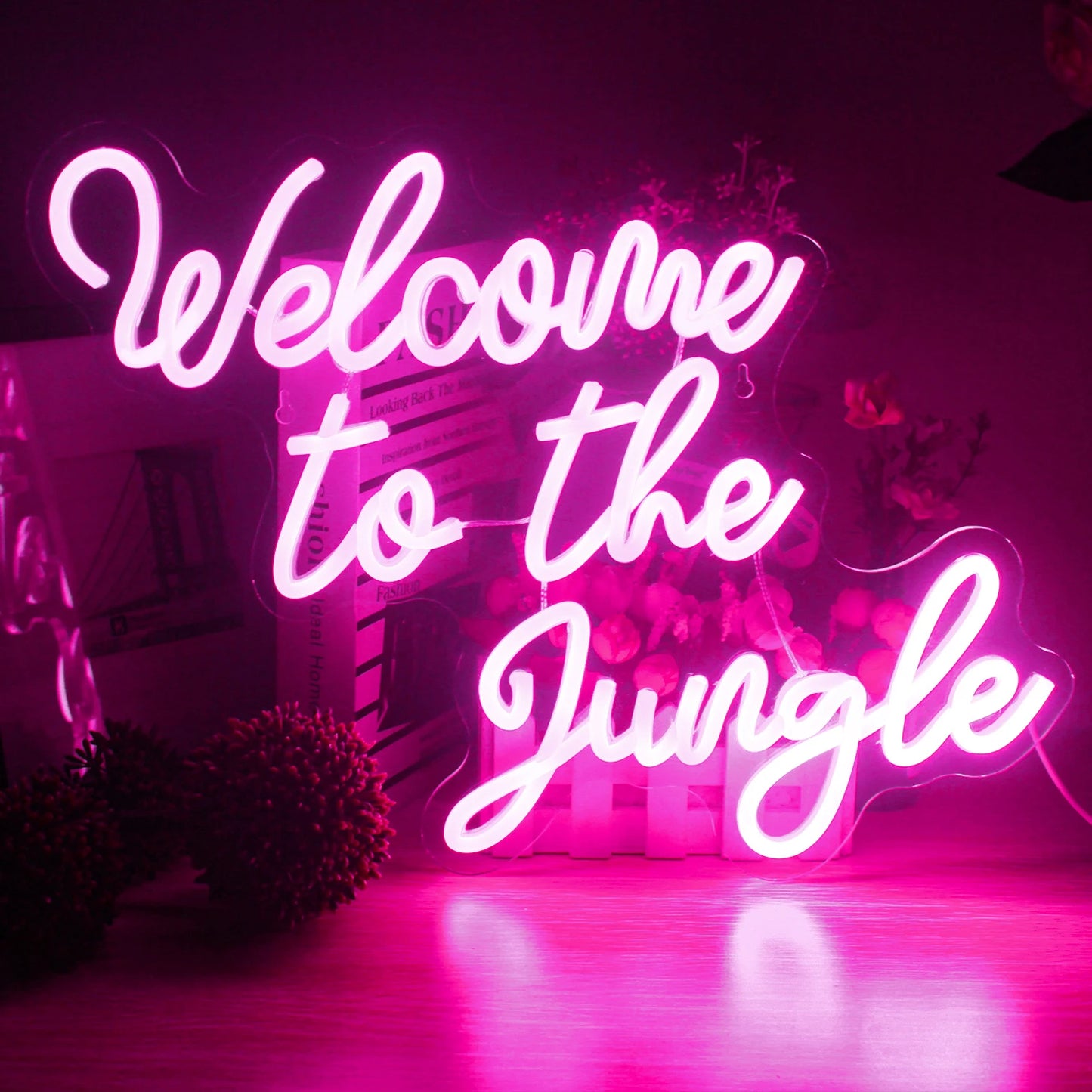 Welcome to the Jungle 5V Mini USB LED Neon Sign - Budget Friendly