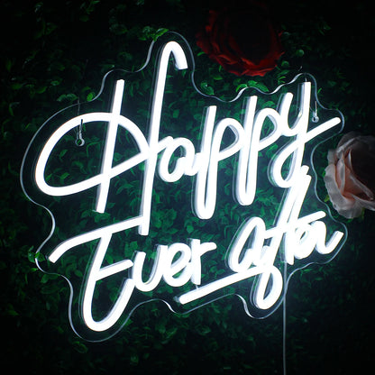 Happy Ever After 5V Mini USB LED Neon Sign - Budget Friendly