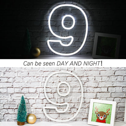 Birthday 0-9 Digital Number 5V Mini USB LED Neon Sign - Budget Friendly