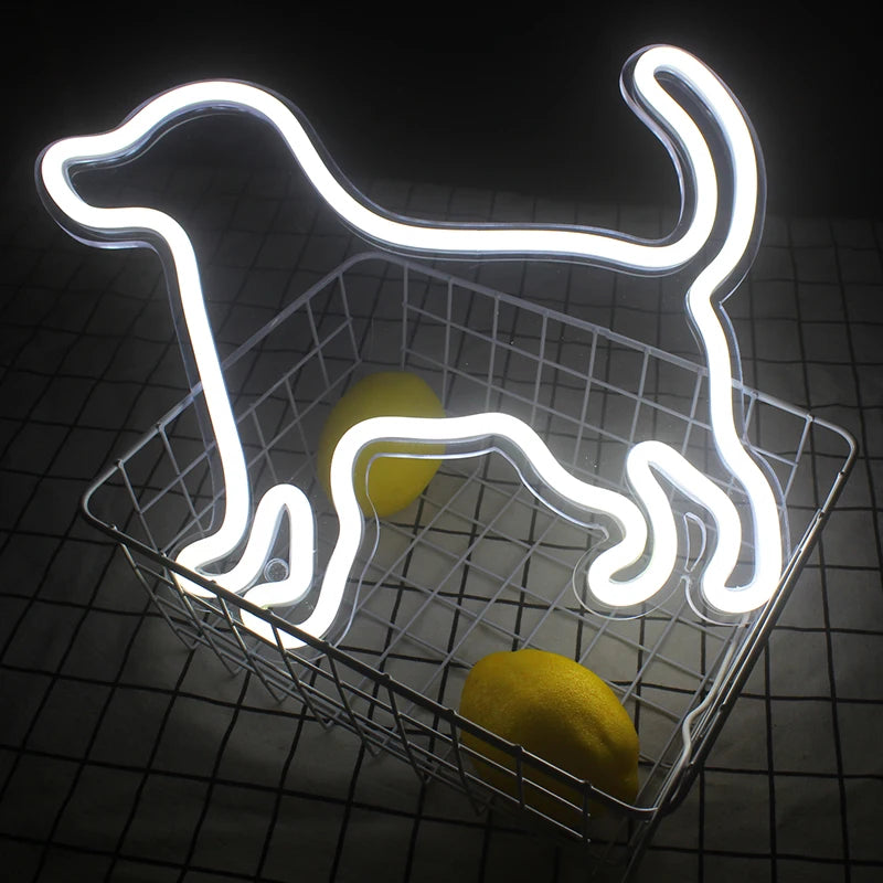 Kleiner Hund – LED-Neonschild (5 V USB)
