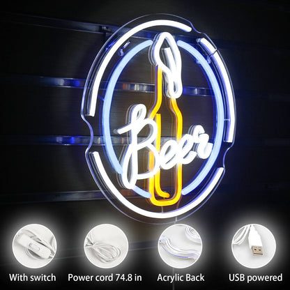 Bar Beer 5V USB LED Neon Sign - Budget Friendly