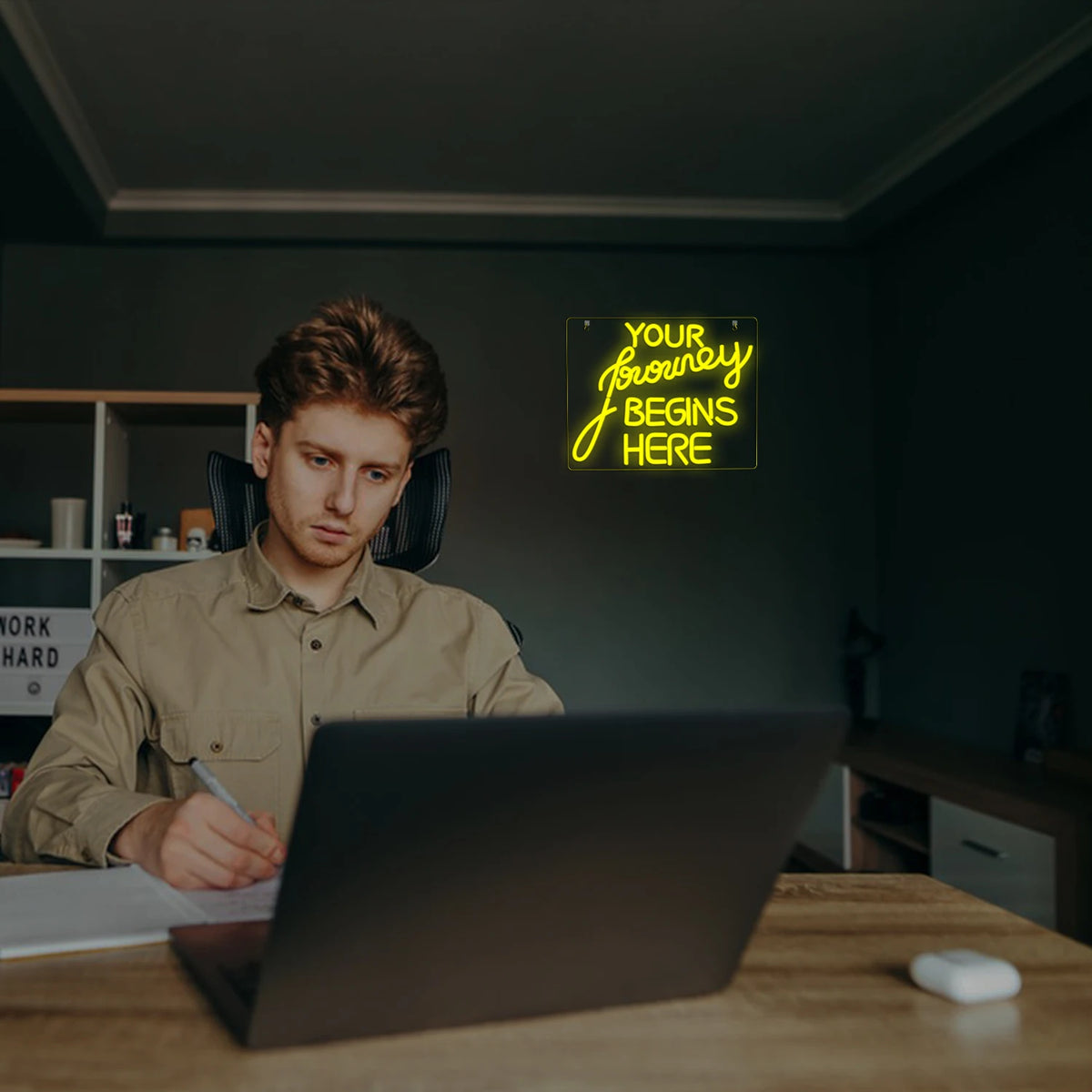 Your Journey Begins Here 5V USB LED Neon Sign - Budget Friendly