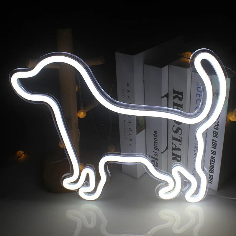 Kleiner Hund – LED-Neonschild (5 V USB)