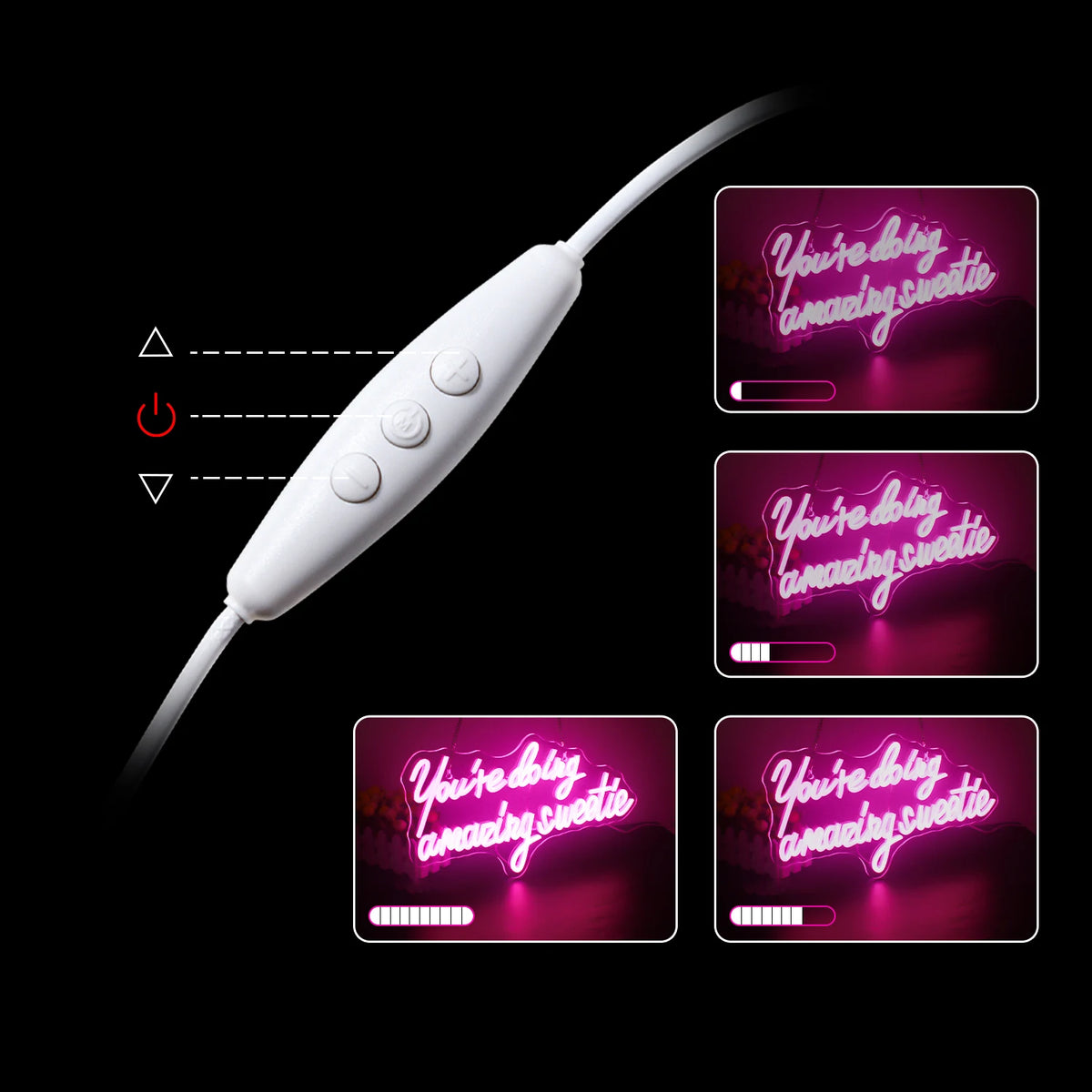 You're Doing Amazing Sweetie – LED-Neon-Schriftzug (5 V USB)