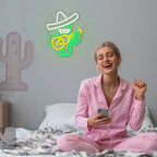 Gitarre spielender Cowboykaktus – LED-Neonschild (5 V USB)