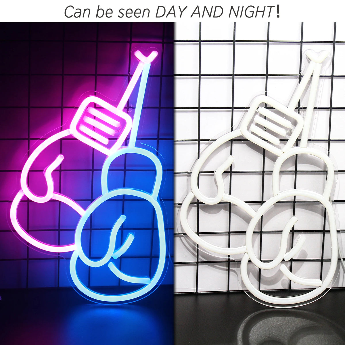 Boxhandschuhe – LED-Neonschild (5 V USB)