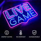 LIVE GAME – Rechteckiger Rahmen – LED-Neon-Schriftzug (5 V USB)