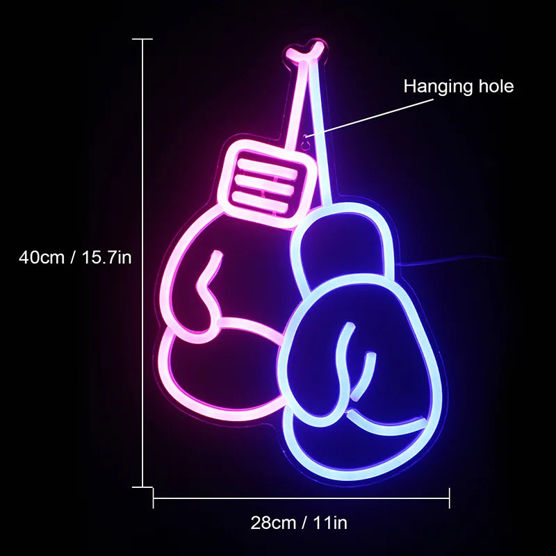 Boxhandschuhe – LED-Neonschild (5 V USB)