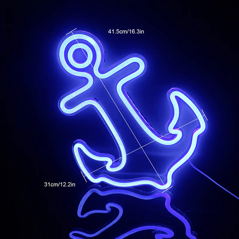 Sonne und Surfbrett – LED-Neonschild (5 V USB)