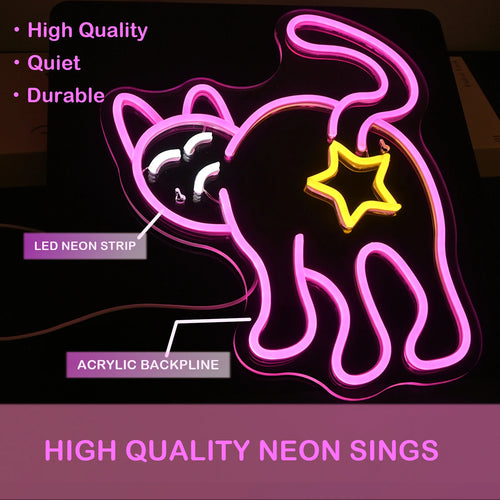 Katze – LED-Neonschild (5 V USB)