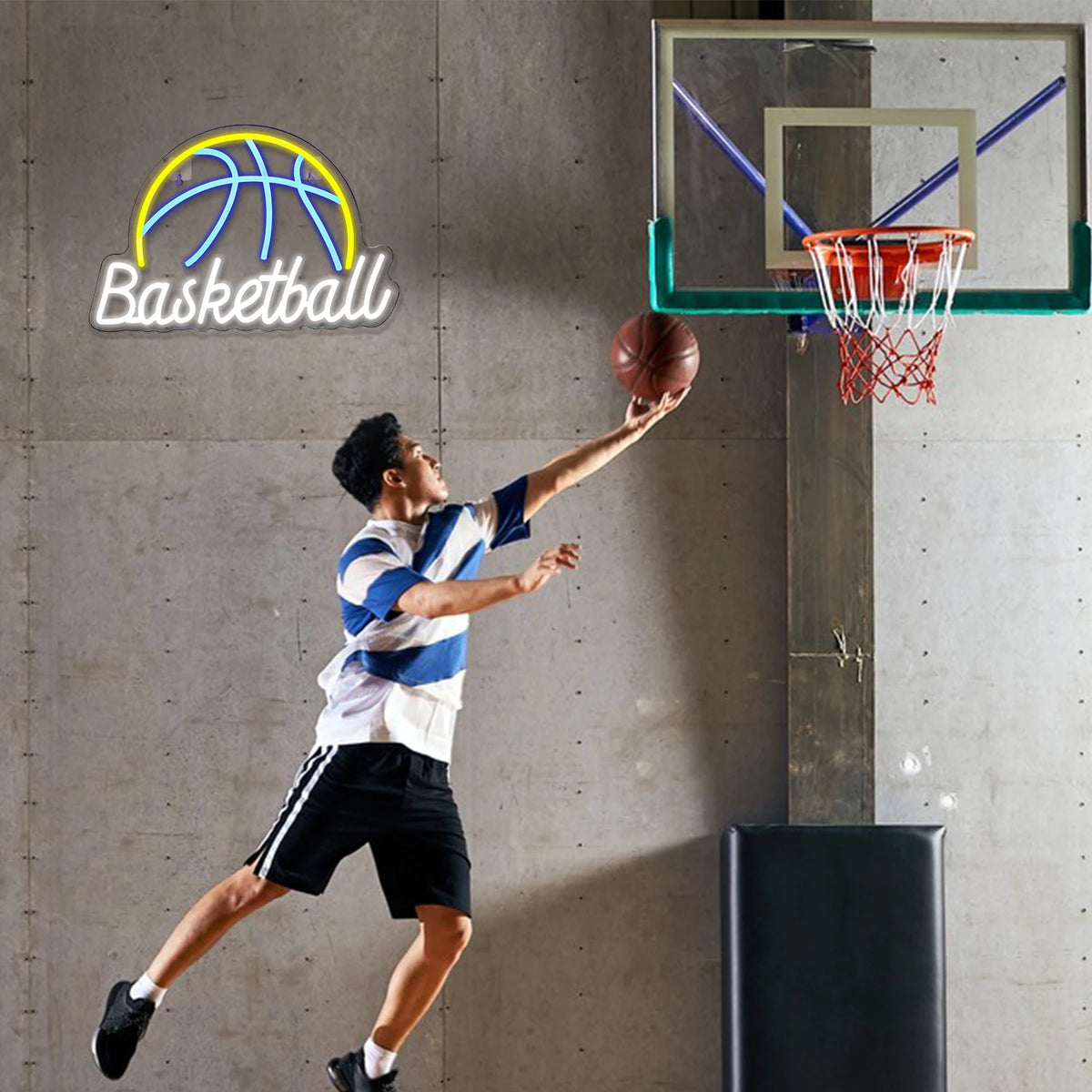 Basketball – Basketball – LED-Neonschild (5 V USB)