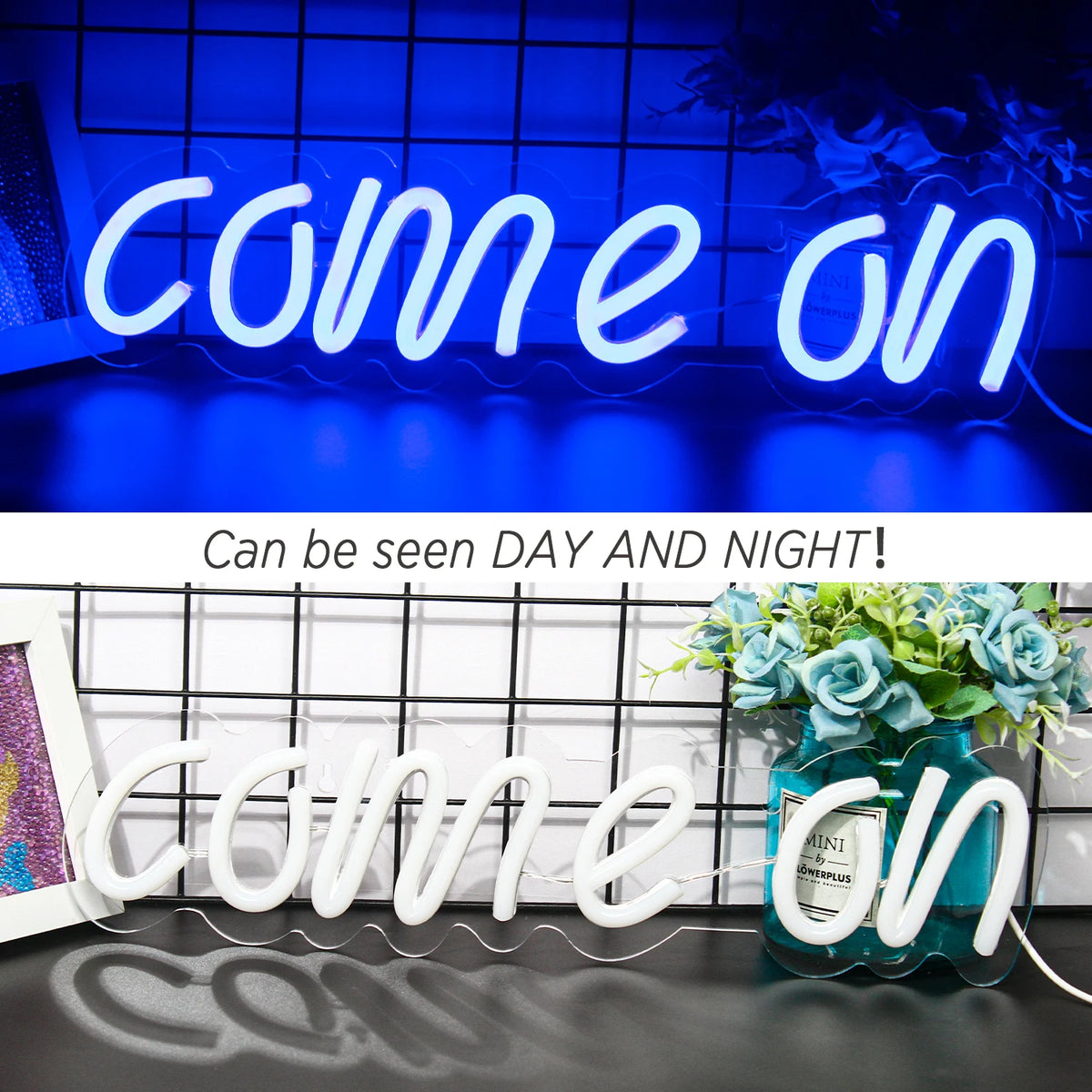 Come On – LED-Neon-Schriftzug (5 V USB)