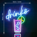 Drinks 5V USB LED Neon Sign - Budget Friendly