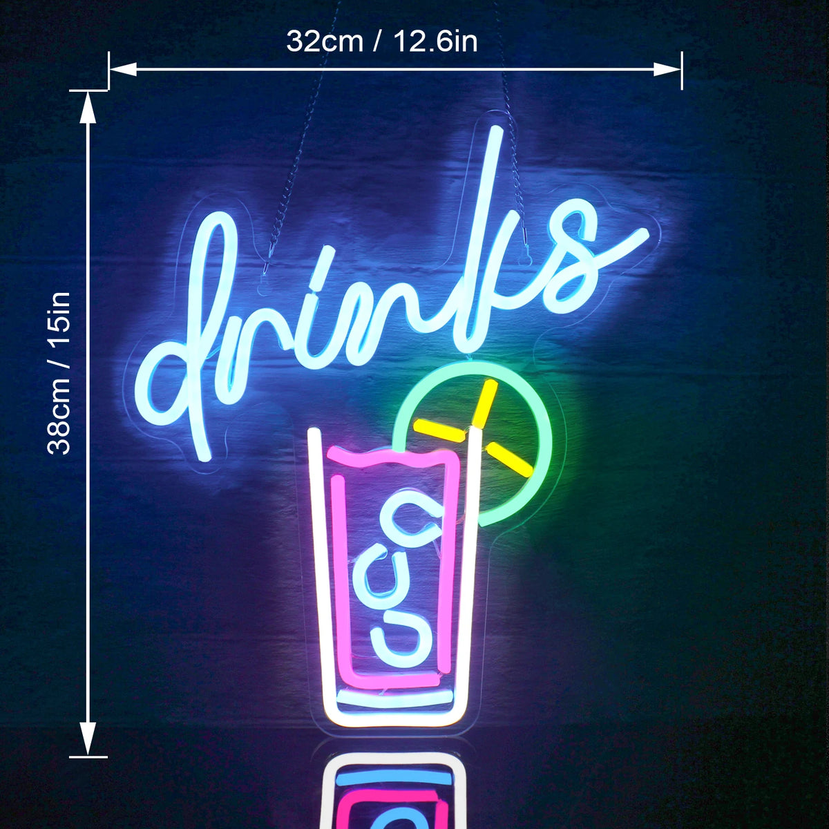 Drinks 5V USB LED Neon Sign - Budget Friendly