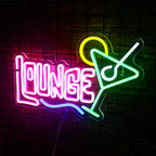 LOUNGE – Martiniglas – LED-Leuchtschild (5 V USB)