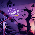 Totenkopf – LED-Neonschild (5 V USB)