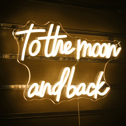 To The Moon And Back – LED-Neon-Schriftzug (5 V USB)
