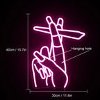 Hand mit Zigarette – LED-Neonschild (5 V USB)