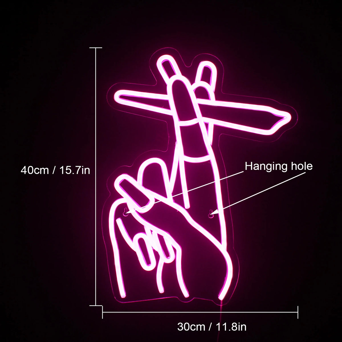 Hand mit Zigarette – LED-Neonschild (5 V USB)
