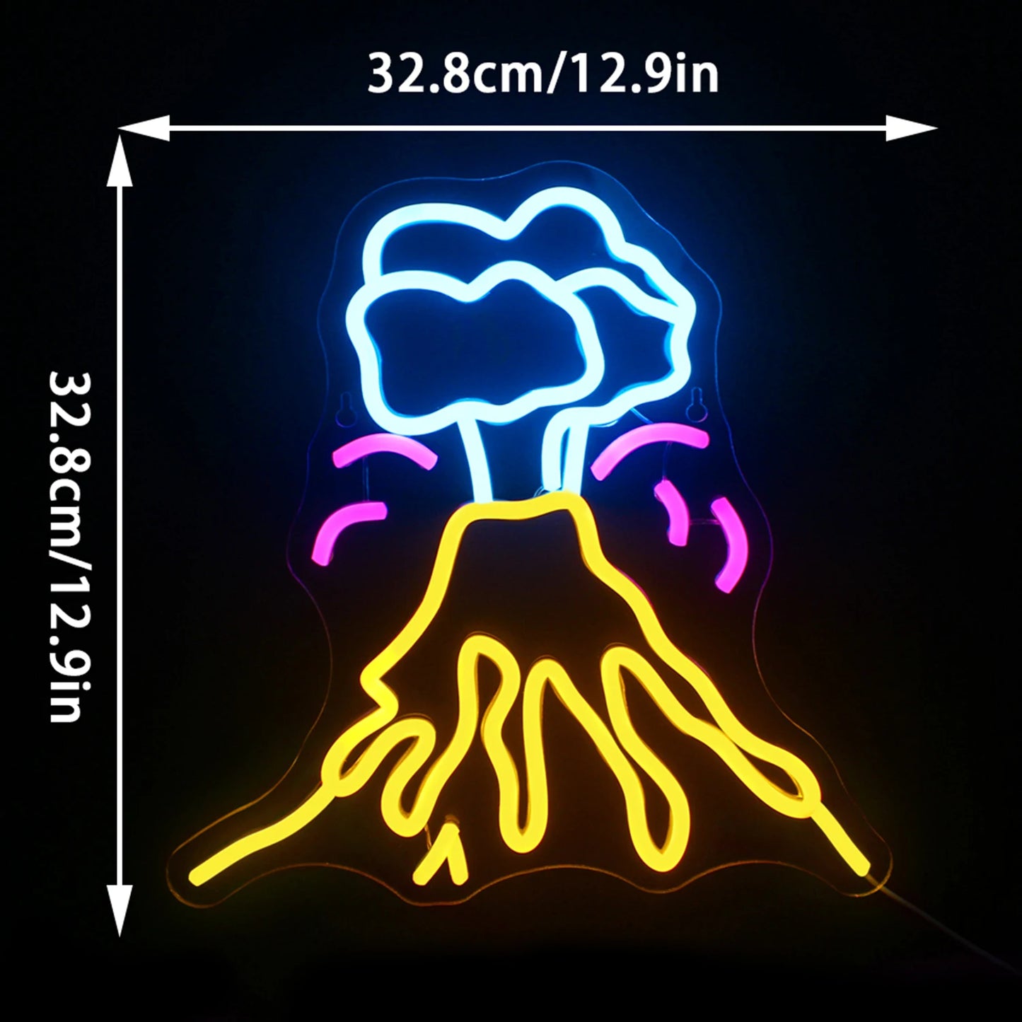 Volcano 5V Mini USB  LED Neon Sign - Budget Friendly