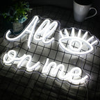Alle Augen auf mich 5V USB LED Leuchtschild - Preiswert