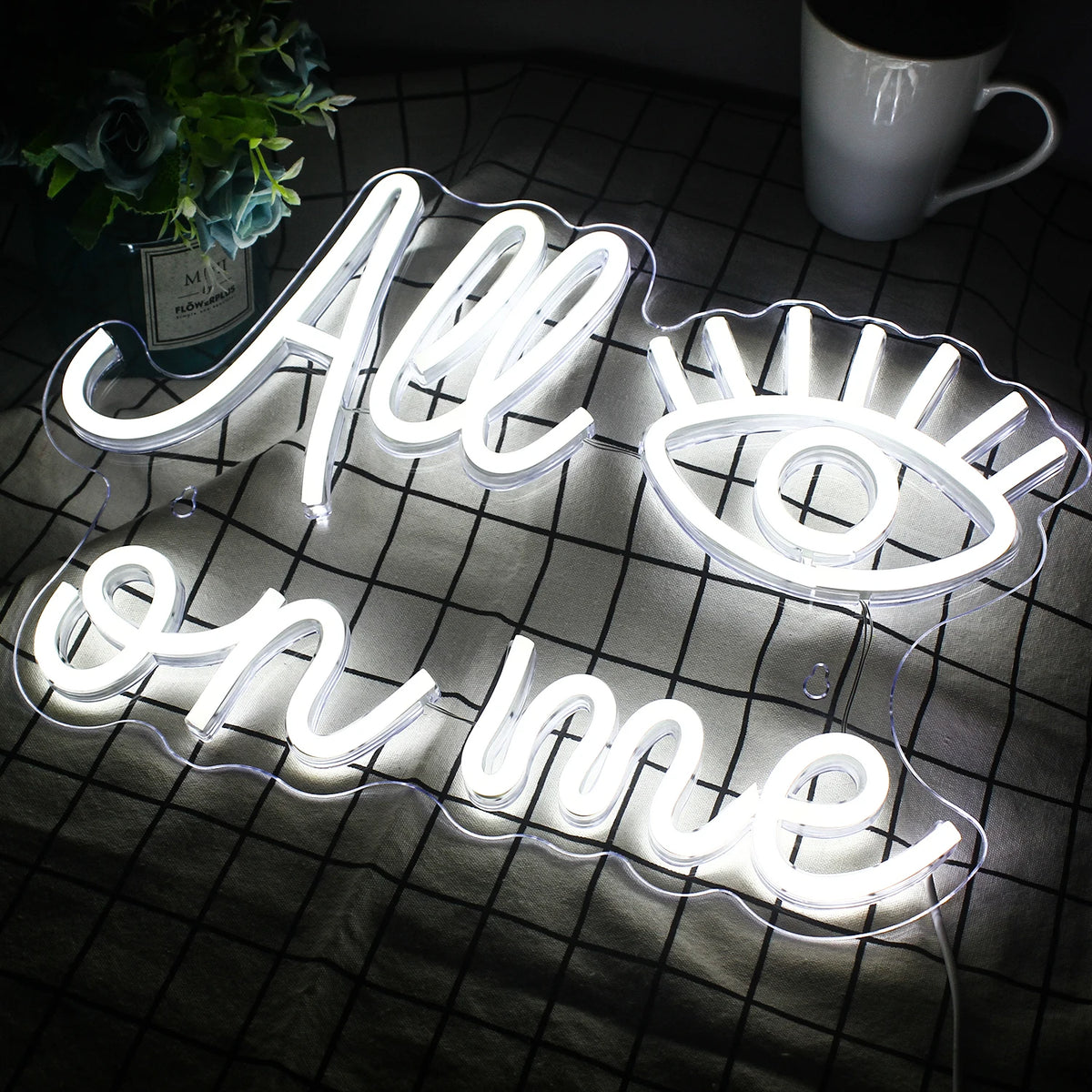 Alle Augen auf mich 5V USB LED Leuchtschild - Preiswert