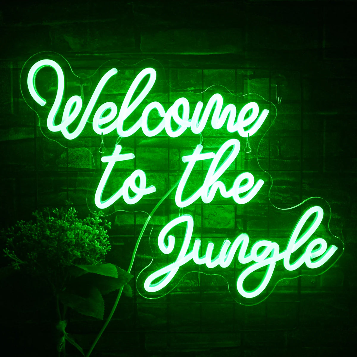 Welcome To The Jungle – LED-Neon-Schriftzug (5 V USB)