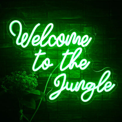 Welcome To The Jungle 5V Mini USB  LED Neon Sign - Budget Friendly